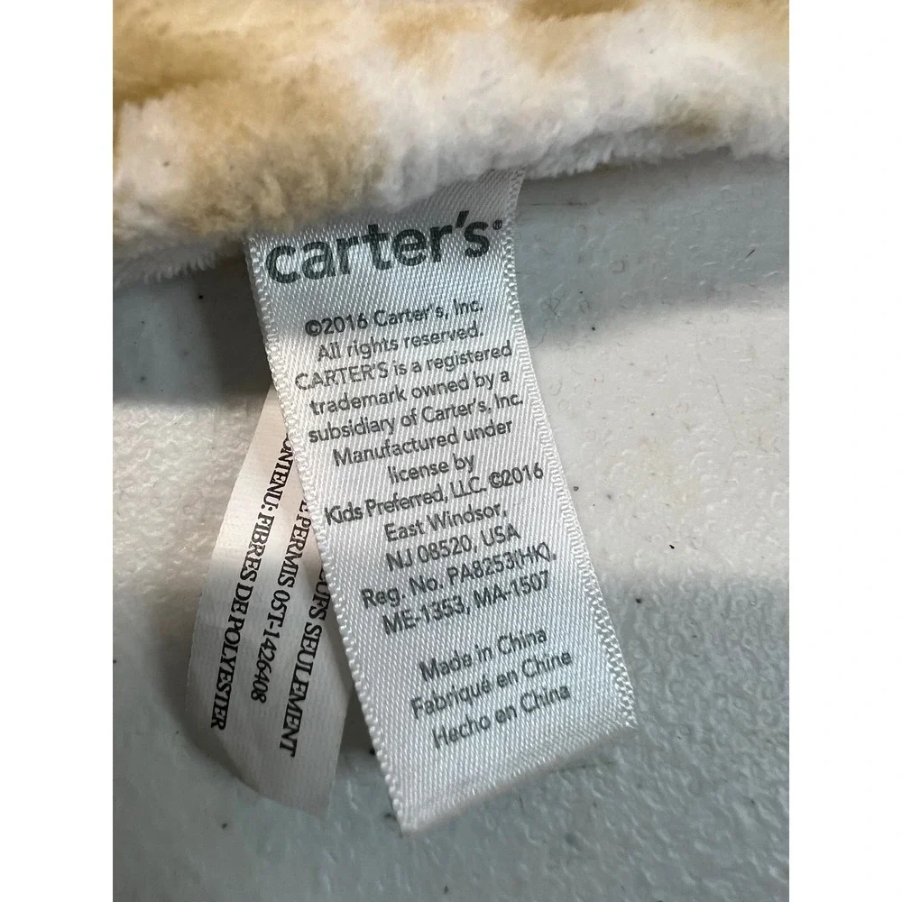 Carters Giraffe Security Blanket Plush Lovey Tan Cream Spotted 2016 Baby